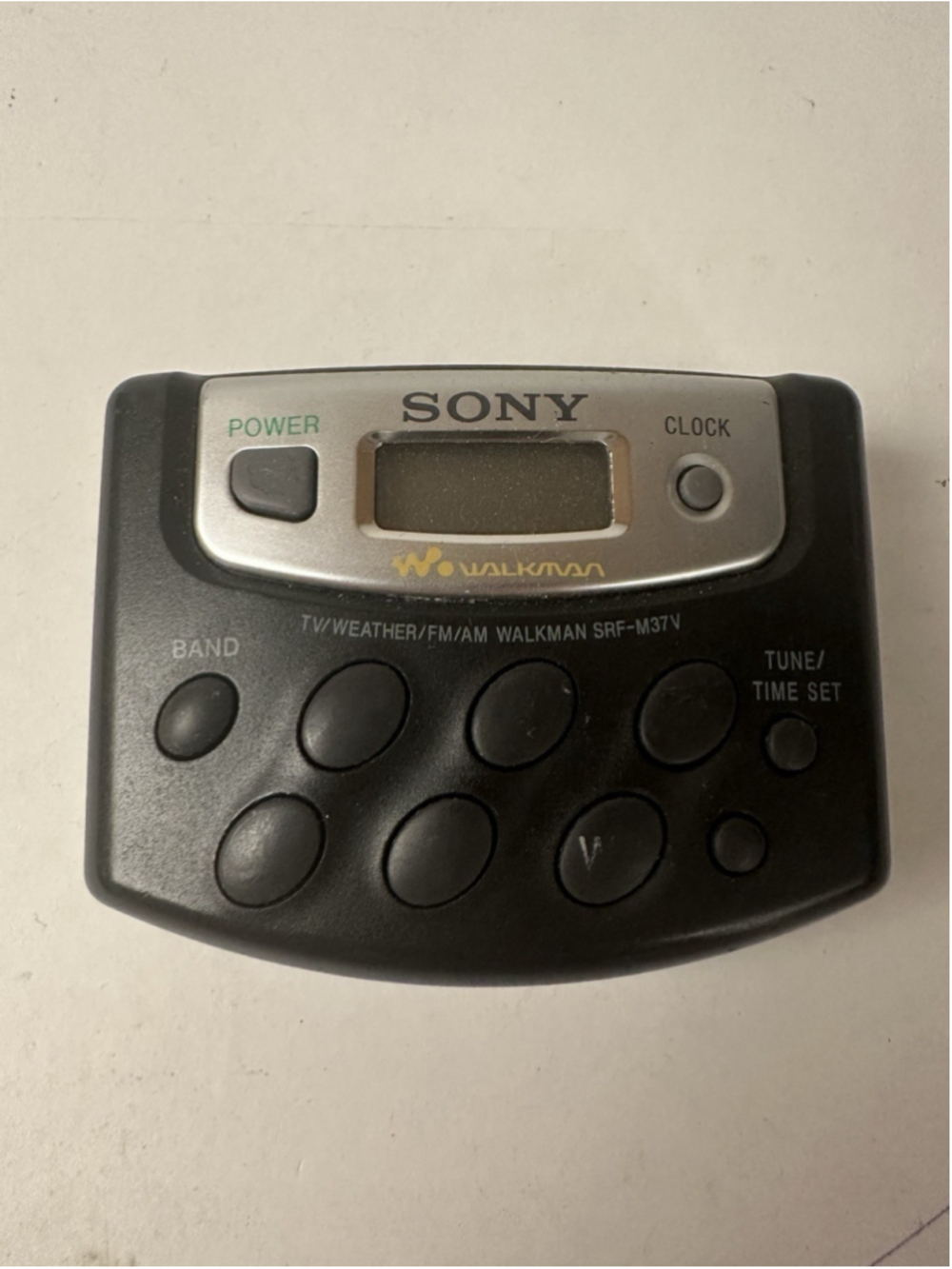 Sony Walkman SRF-M37V Portable Digital AM FM TV Weather Band Radio Tuner Black